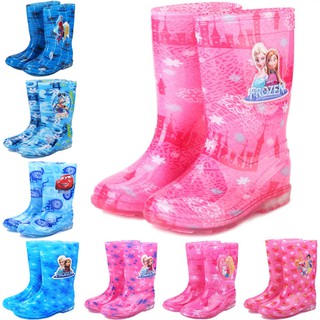 ☔Fashion Classic Children PVC Rain Shoes Kids Cartoon Anti-skid Waterproof Rainboots High children''