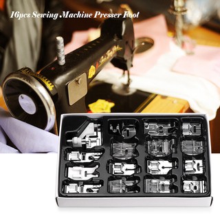 16pcs Sewing Machine Presser Foot Set Hem Foot Spare Parts A
