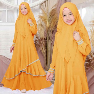 Lisabet Muslim Gamis Kids, Long Dress Plain Beautiful Long Women 's Party Dresses For Girls