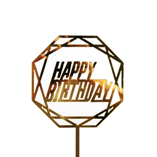 Acrylic Cake Topper Birthday Cake Topper Happy Birthday Party Needs Decoration cake toppers (2)
