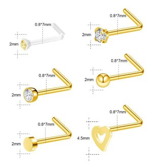 Investment Precious Metals∋✢Nose Stud - Gold and Silver