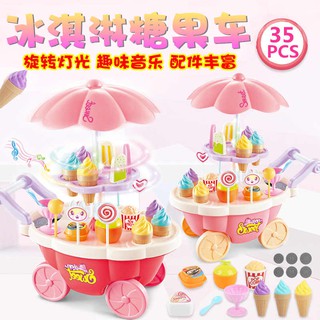Play Sweet Shop Candy Cart Toys Set Ice Cream