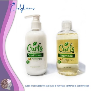 Curls by Zenutrients Avocado & Tea Tree Protein-Free (Shampoo & Conditioner) - CGM