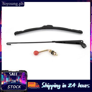 Soyoung UTV Manual Hand Operated Windshield Wiper Blade Universal Replacement Kit