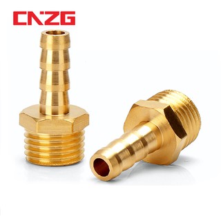 Brass Pipe Fitting Barb Thread 1/8" 1/4" 3/8" 1/2" Male Connector Joint Copper 6mm 8mm 10mm 12mm 14mm Hose Out Thread Barb
