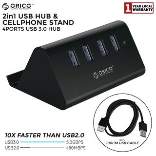 ORICO SHC 4 Ports USB 3.0 Hub and Cellphone Holder with Super Speed Data Transfer up to 5Gbps (1)