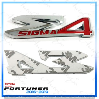 Toyota Fortuner 2016-2019 E Sigma 4 Emblem (Chrome & Red)