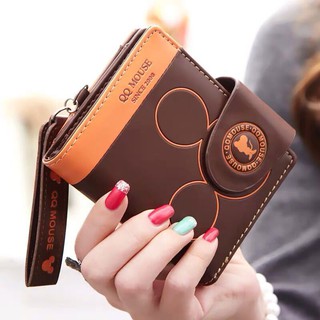 Wallet For Women Short Korean Cute Cartoon Zipper Buckle Wallet Folding Student Ladies Small Wallet (1)