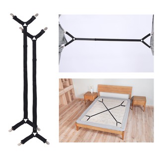 S04 2 Pcs Adjustable Sheet Straps Bed Sheet Holder Straps Fitted Sheet Straps Elastic Fasteners Clips Clippers