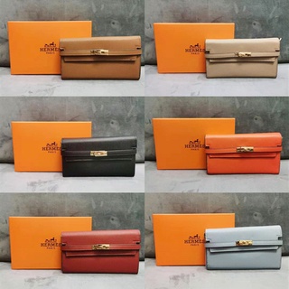 【Hot Stock】NOT MALL # HERMES KELLY CLASSI WALLET Sling bad Clutch bag High end quality W/box COD