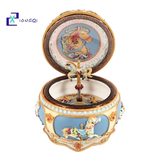 Carousel Music Box with Sound Control LED Flash Lights