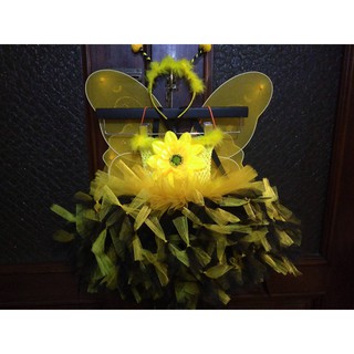 Bee themed tutu tulle costume dress with accessories