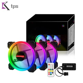 RGB PC Fan 12V 6 Pin 12cm Cooling Cooler Fan with Controller for Computer Silent Gaming Case (1)
