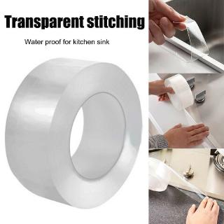 #Sunrising#Kitchen Sink Waterproof Mildew Strong Self-adhesive Transparent Tape Nano Tape Bathroom Gap Seal