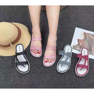 2021 new rubber Crocs Summer Beach Flat Casual slippers for women slides