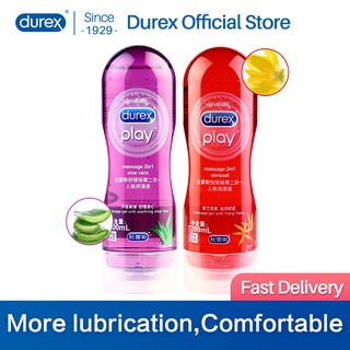 Durex 200ml Sex Massage 2in1 Aloe Vera Lubricant Fruit Play Lube Water Based Anal Lubrication