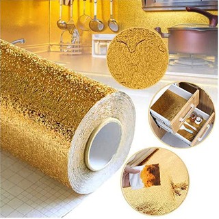 Thick Aluminum Foil Sticker Kitchen Wallpaper Oil Proof Heat Resistant Self Adhesive Water Proof Sti