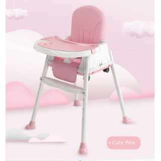Multifunctional Portable Kids Baby Feeding High Chair Adjustable Height and Removable Legs hHLD
