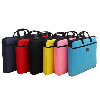 Portable document bag canvas A4 office bag men women handbag multi-layer information bag briefcase