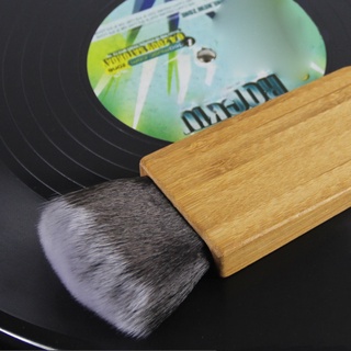 ✿ 1Pc Bamboo Wooden Handle Cleaning Brush for LP Player Vinyl Record Accessories