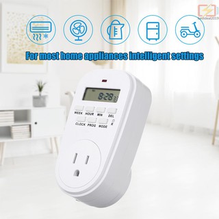 Ready Stock B & D Digital Timer Switch Socket with LCD Display Plug-in Programmable Time Controller Intelligent Electronic Timing Socket