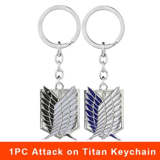 Attack On Titan Keychain Shingeki No Kyojin Anime Cosplay Wings of Liberty Levi Mikasa Ackerman Key Chain Rings Keys Gifts