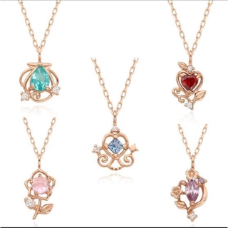 [Tyaa] Jewelry 18k Rose Gold Disney Joint Girl Princess Necklace