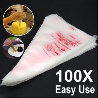 Rainbow store #(S )size 100Pcs Disposable Icing Piping Cake Pastry Tip Cupcake Decorating Bags Tool