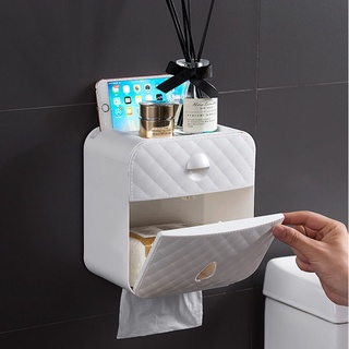 Waterproof Wall Mount Toilet Paper Holder Shelf for Toilet Paper Tray Roll Paper Towel Holder CaseTu (3)