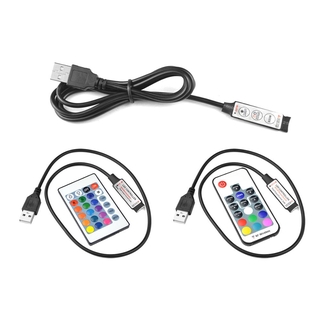 24keys USB LED strip IR RF RGB Remote Controller for LED SMD 5050 2835 RGB Strip light 5V Wireless LED controller 3 17 keys