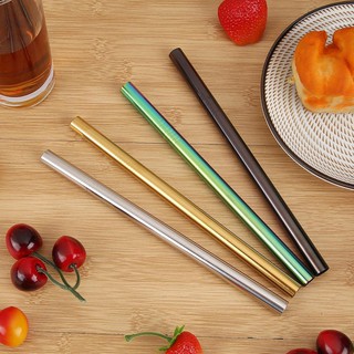 5pcs Reusable Stainless Steel Straight Bent Drinking Straw (6)