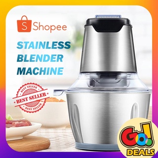Kitchen Appliances❐STAINLESS STEEL MEAT GRINDER Mincer Food Processor 2L Capacity Chopper Slicer Por