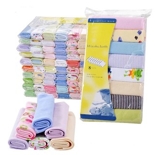 baby towel✆◈¤8 Piece Pack Washcloth Bimpo Square Face
