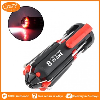 8 in 1 multi-function cross-head screwdriver set combination repair tool with LED light