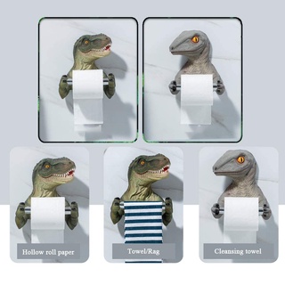Bathroom Tissue Box Creative Resin Wall Rack Toilet Paper Holder Cartoon Dinosaur Towel Rack Bedroo (4)