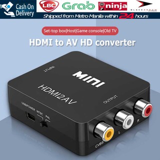 HDMI To RCA AV/CVBS Adapter HD Video Converter Box HDMI to RCA AV/CVSB L/R Video