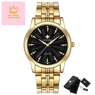 WWOOR Men's[ready stock original Factory penjualan langsung] Waterproof Casual luxury Business Quartz Watch When Traveling Accurately Couple Watch Steel Band Men's Watch fast delivery free shipping COD .8028