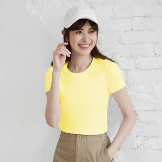 100% Cotton Women's Round Neck Plain Cotton Slim T-Shirt Makapal tees top casual