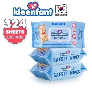 Kleenfant Unscented Baby Wipes 108 sheets Pack of 3 wet wipes for baby product babies wipe on sale f
