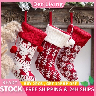 1Pc Christmas Gift Bags Stockings Santa Bear Elk Snowman Socks Xmas Tree Hanging Ornament