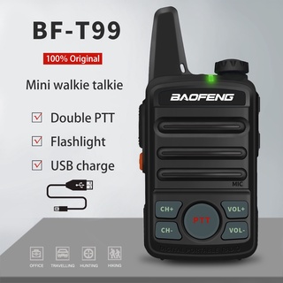 Baofeng Mini Walkie Talkie BF-T99 Two Way Ham Radio BF-T1 Handheld UHF 400-470MHz Dual PTT Compact F