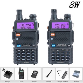 BaoFeng UV5R Walkie Talkie 2PCS Powerful Two Way CB Radio UV-5R Hunting Radio 8W Baofeng Walkie Talk