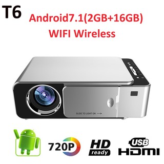 Portable LED Projector T6 3500 Lumens 1280*800 Native Resolution 720P Video Home Cinema Projector