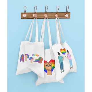 PRIDE / LGBTQ / Love Wins Canvas Tote Bags 13x15" (7 designs)