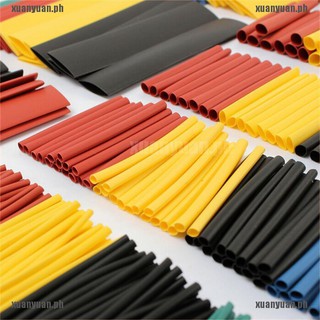 【XUANYUAN】328 Pcs 5 Colors 8 Sizes Assorted 2:1 Heat Shrink Tubing Wrap Sleeve Kit top