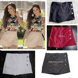 Plus size Button Down Short Skirt ( Skort) (1)