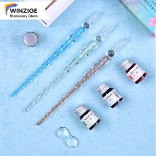Winzige Glass Pen Dip Pen Set Colorful Glass Dipped With Ink Business Office High Quality Stationery (1)