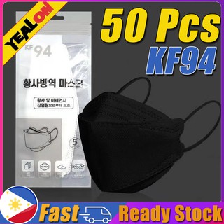 KF94 Mask 50 Pcs Korean Style Face Mask KF94 Mask Korea KF94 Face Mask Kn94 Washable Original 50Pcs