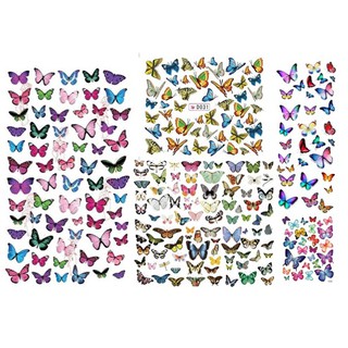 Butterfly Water Decal Nail Stickers