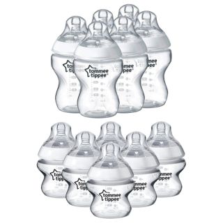 Tommee Tippee 5oz or 9oz - 6pcs Clear Bottles